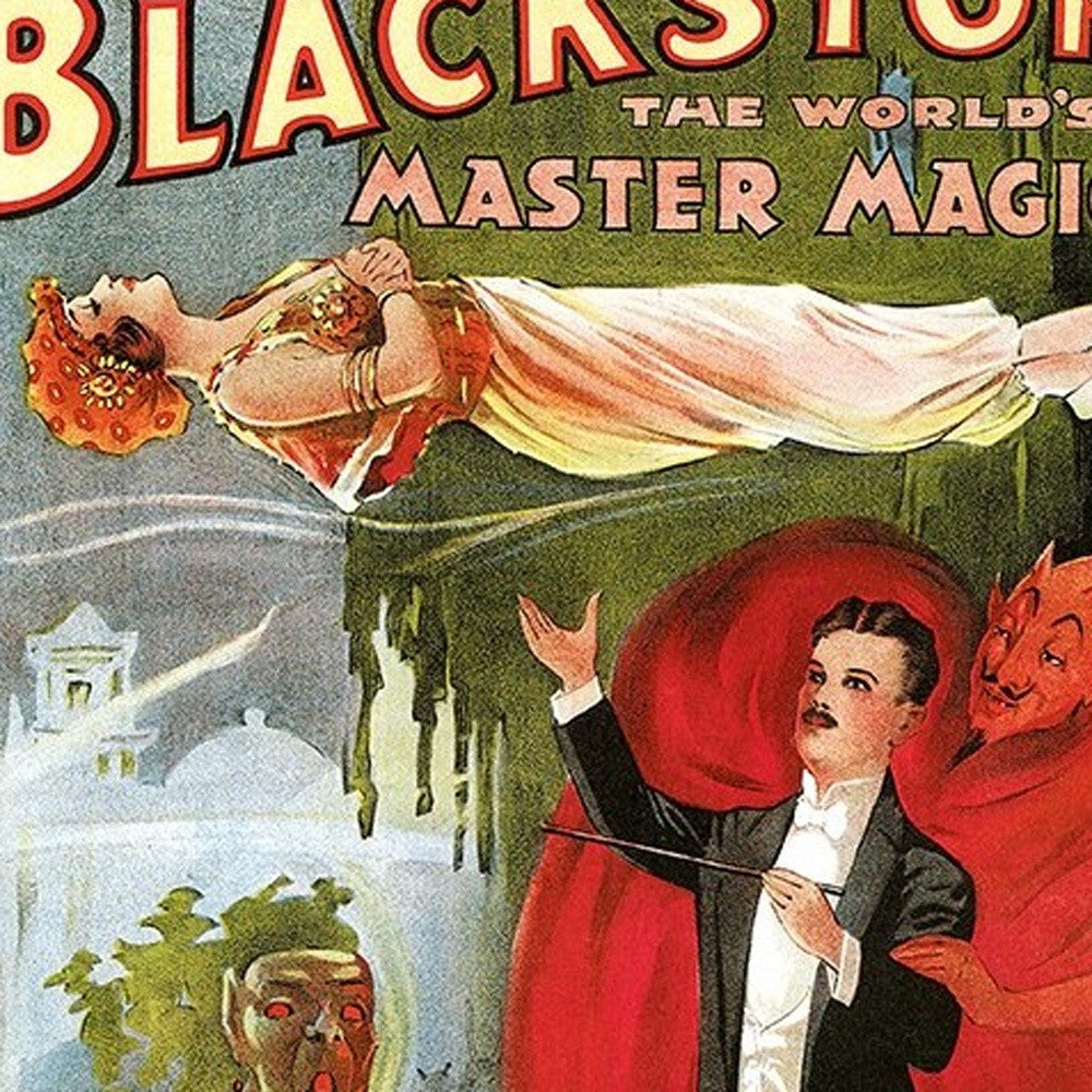 Vintage 1934 Blackstone Magic Unframed Print Wall Art