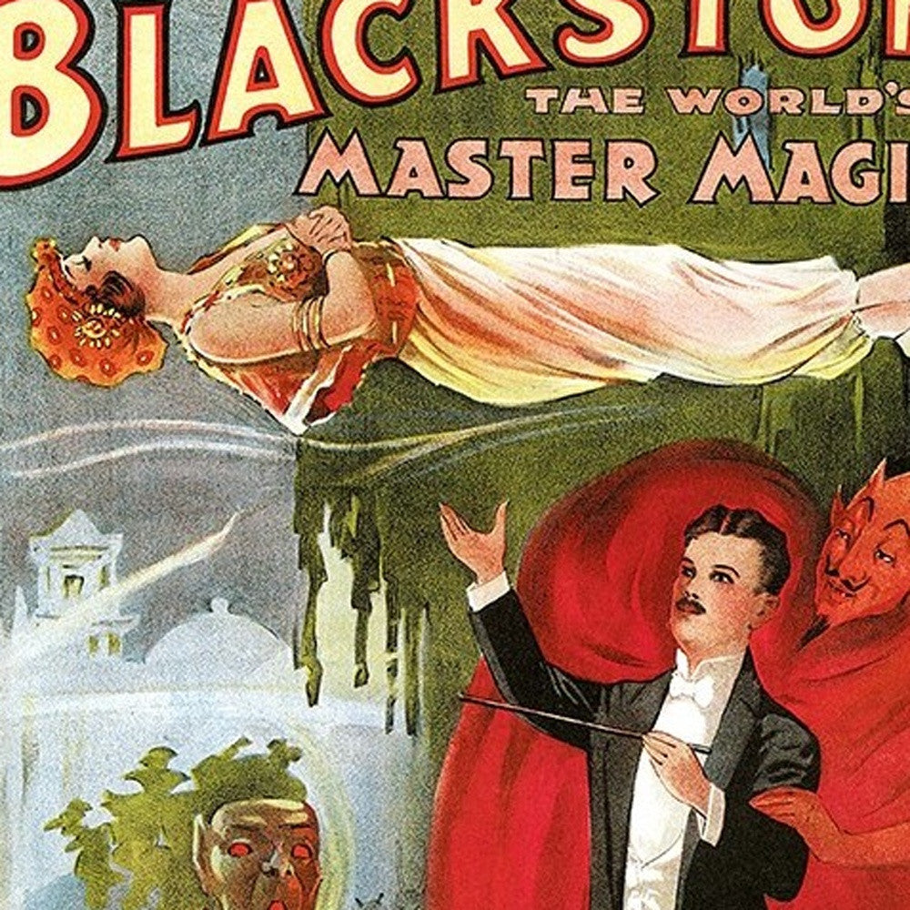 Vintage 1934 Blackstone Magic Unframed Print Wall Art