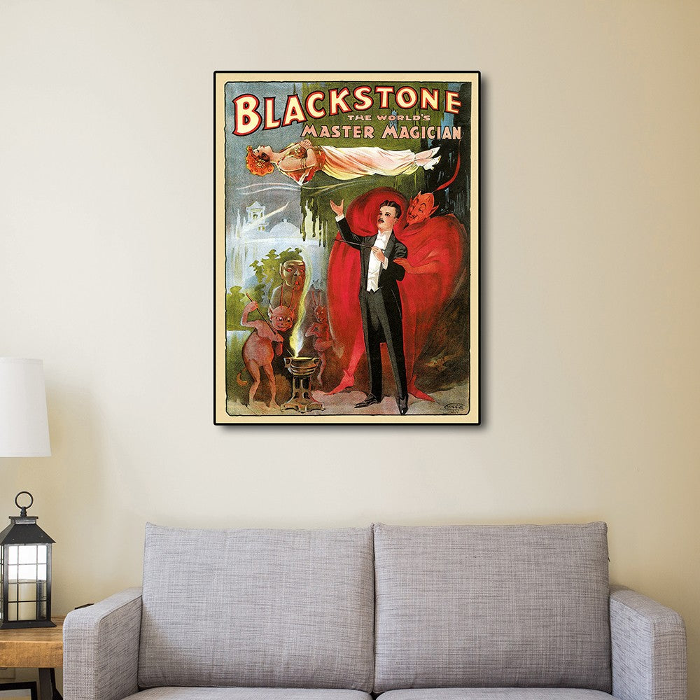 Vintage 1934 Blackstone Magic Unframed Print Wall Art