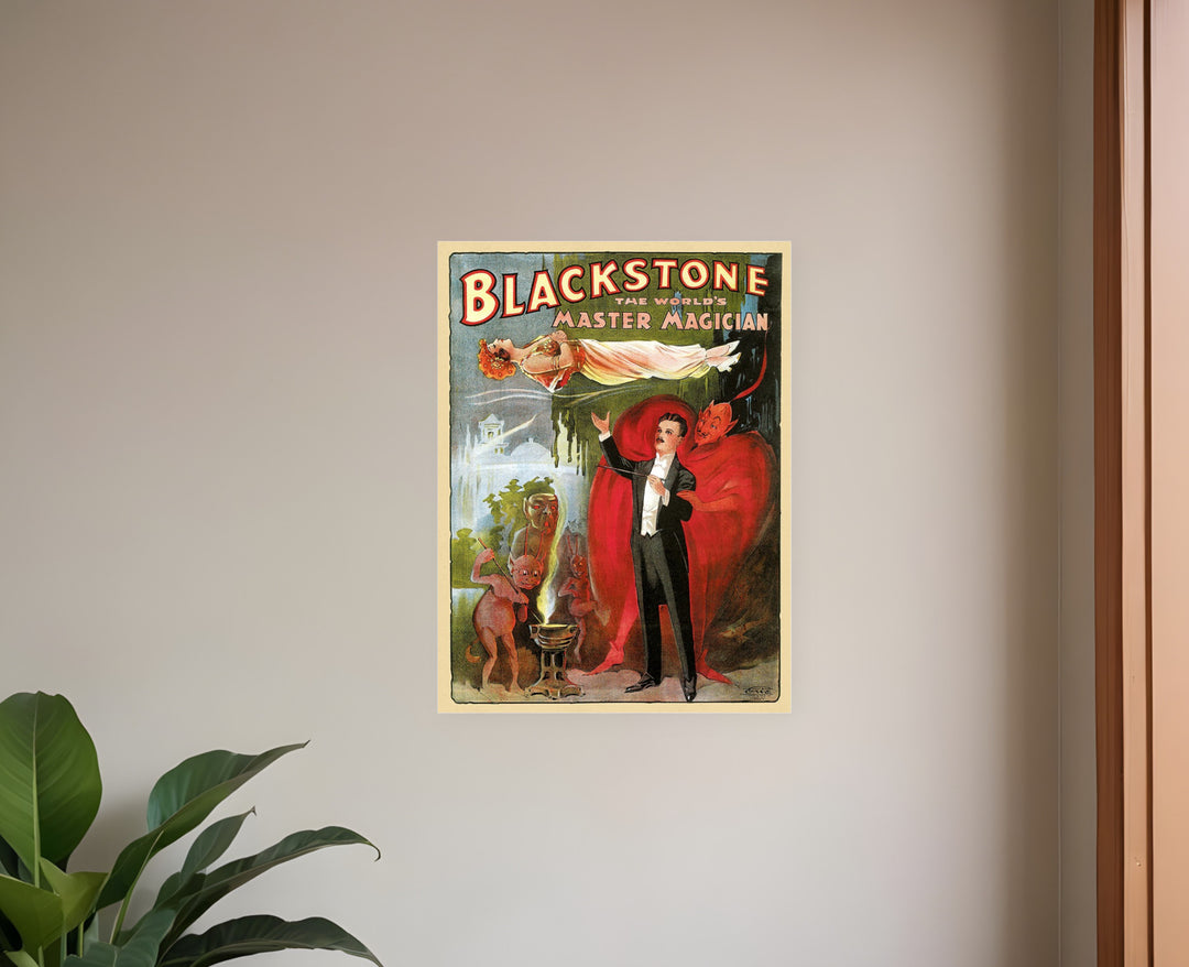 Vintage 1934 Blackstone Magic Unframed Print Wall Art