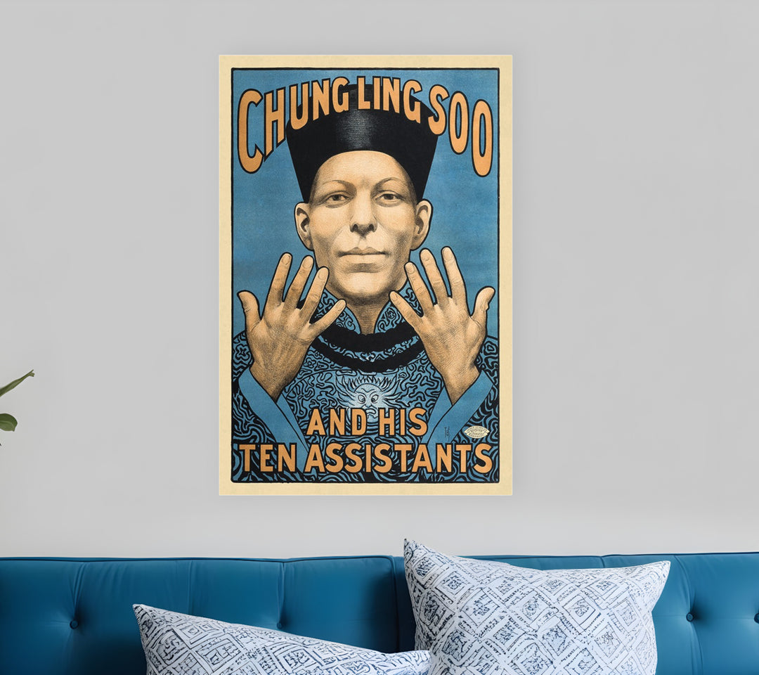 Chung Ling Soo Vintage Magic Unframed Print Wall Art