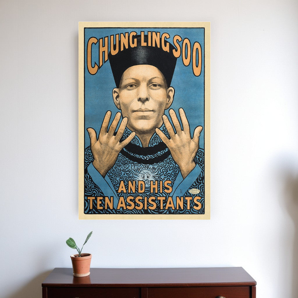 Chung Ling Soo Vintage Magic Unframed Print Wall Art