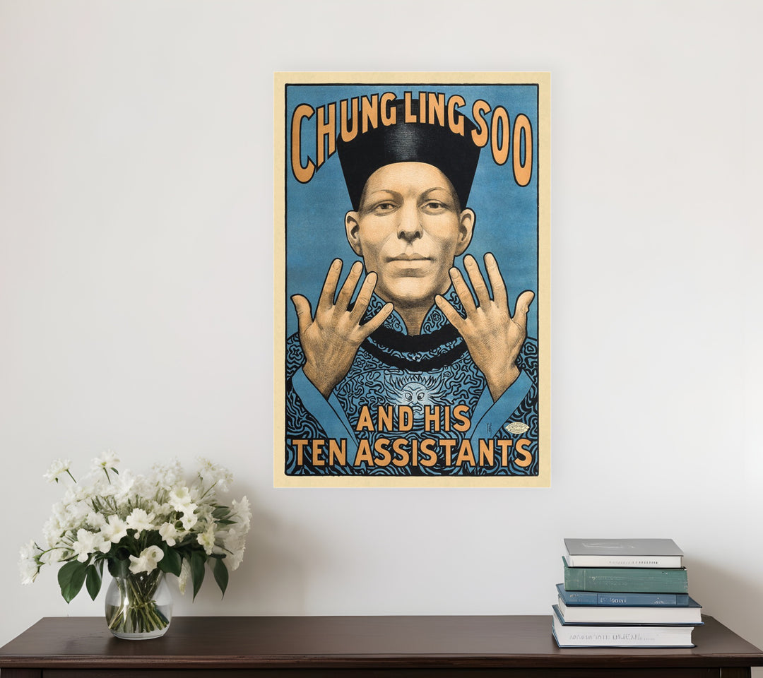 Chung Ling Soo Vintage Magic Unframed Print Wall Art