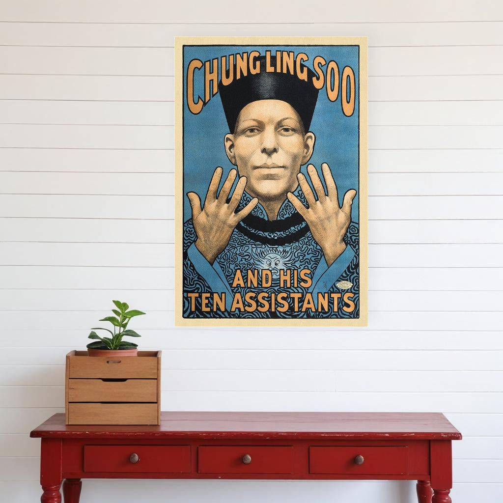 Chung Ling Soo Vintage Magic Unframed Print Wall Art