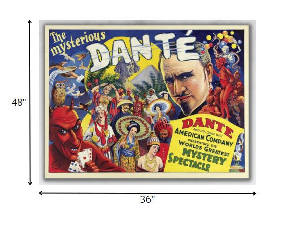 The Mysterious Dante Vintage Magic Unframed Print Wall Art