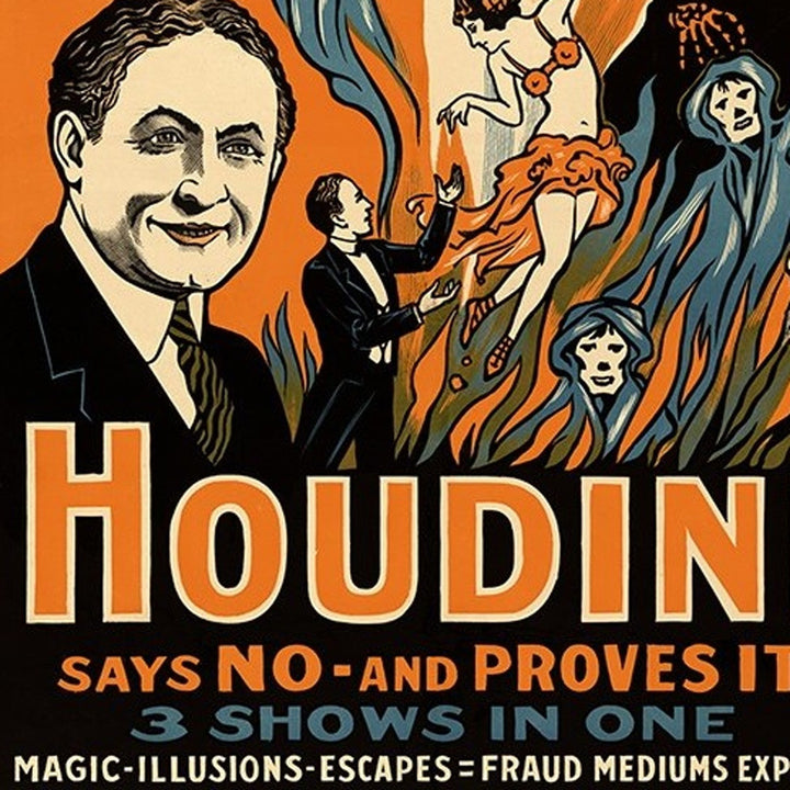 Houdini Spirits Vintage Magic Unframed Print Wall Art