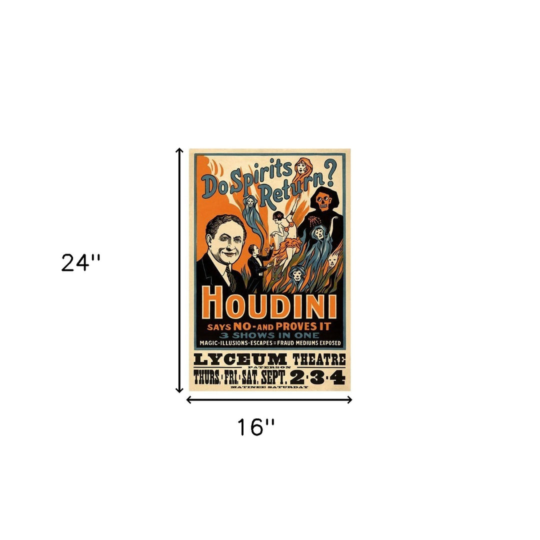 Houdini Spirits Vintage Magic Unframed Print Wall Art