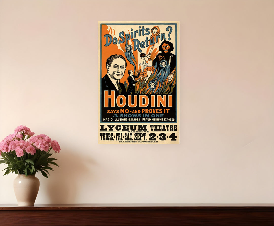 Houdini Spirits Vintage Magic Unframed Print Wall Art