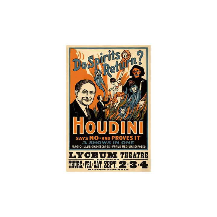 Houdini Spirits Vintage Magic Unframed Print Wall Art