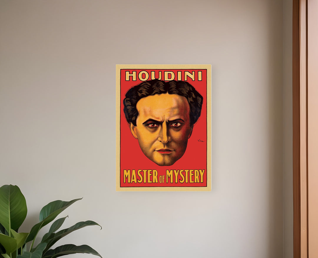 36" X 48" Houdini Master Of Mystery Vintage Magic Poster Wall Art