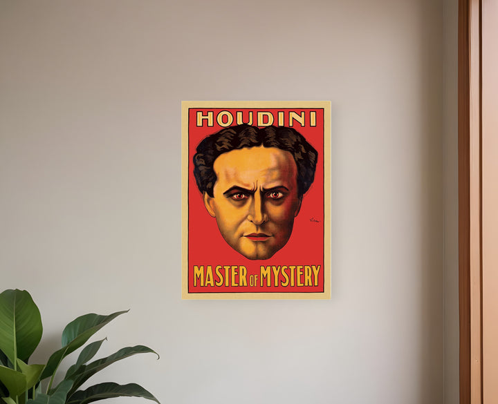 36" X 48" Houdini Master Of Mystery Vintage Magic Poster Wall Art