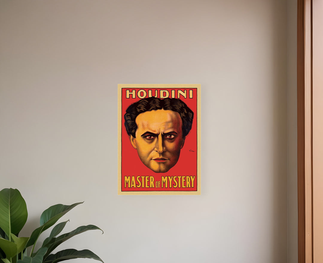 36" X 48" Houdini Master Of Mystery Vintage Magic Poster Wall Art