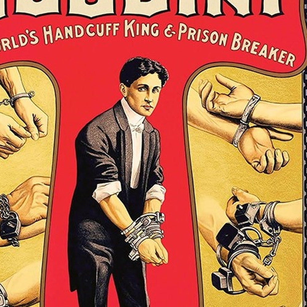 24" X 36" Houdini Handcuff King Vintage Magic Poster Wall Art