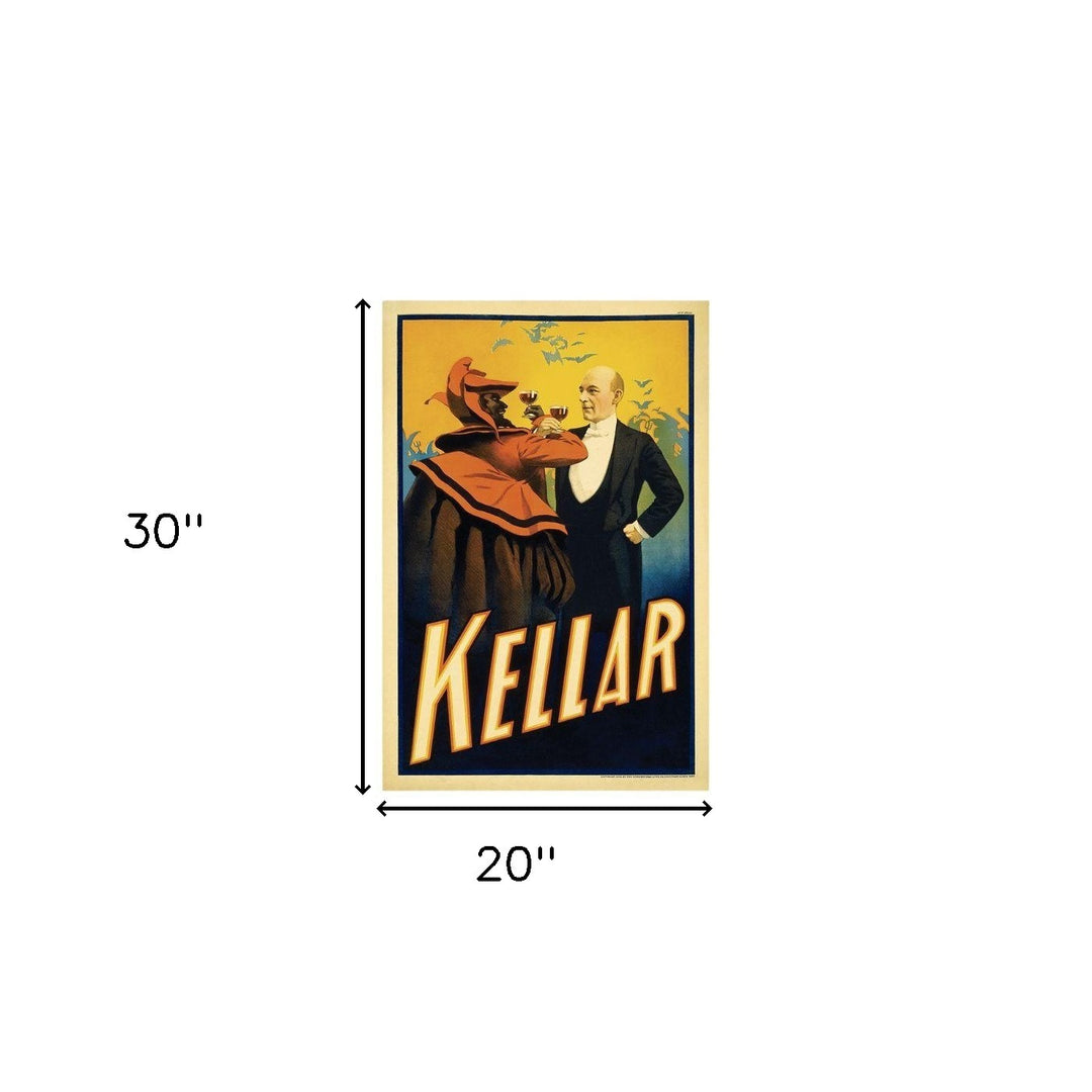 Kellar Having Drinks With The Devil Vintage Magic Unframed Print Wall Art