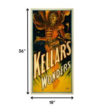 12" X 24" Keller's Wonders Vintage Magic Poster Wall Art