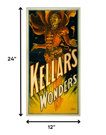 12" X 24" Keller's Wonders Vintage Magic Poster Wall Art