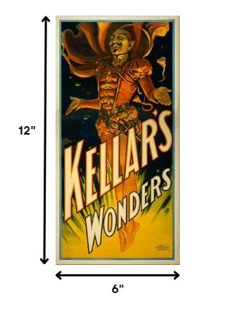 12" X 24" Keller's Wonders Vintage Magic Poster Wall Art