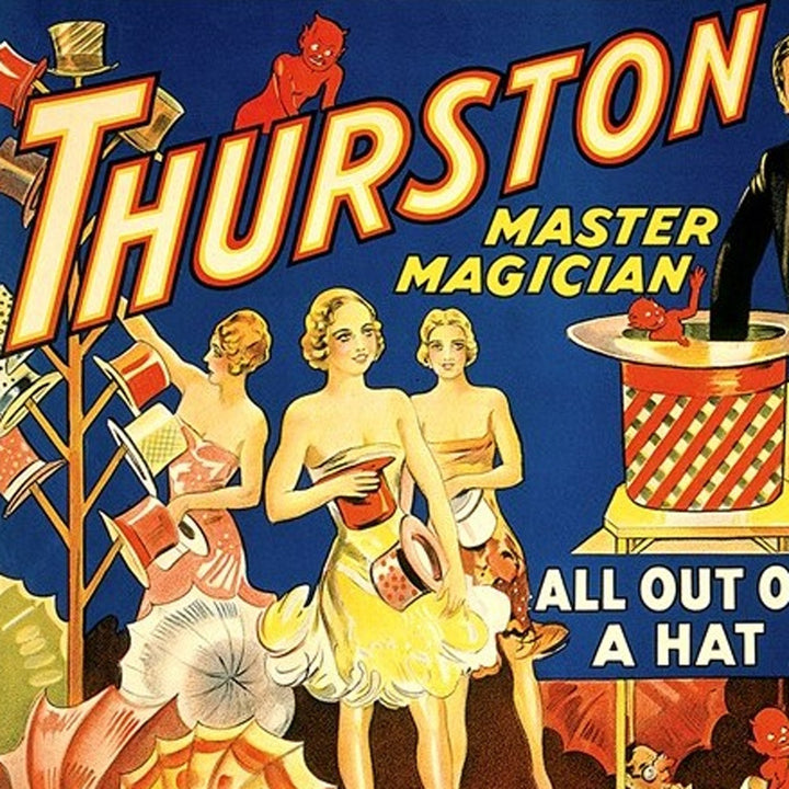 Thurston Out Of A Hat Vintage Magic Unframed Print Wall Art