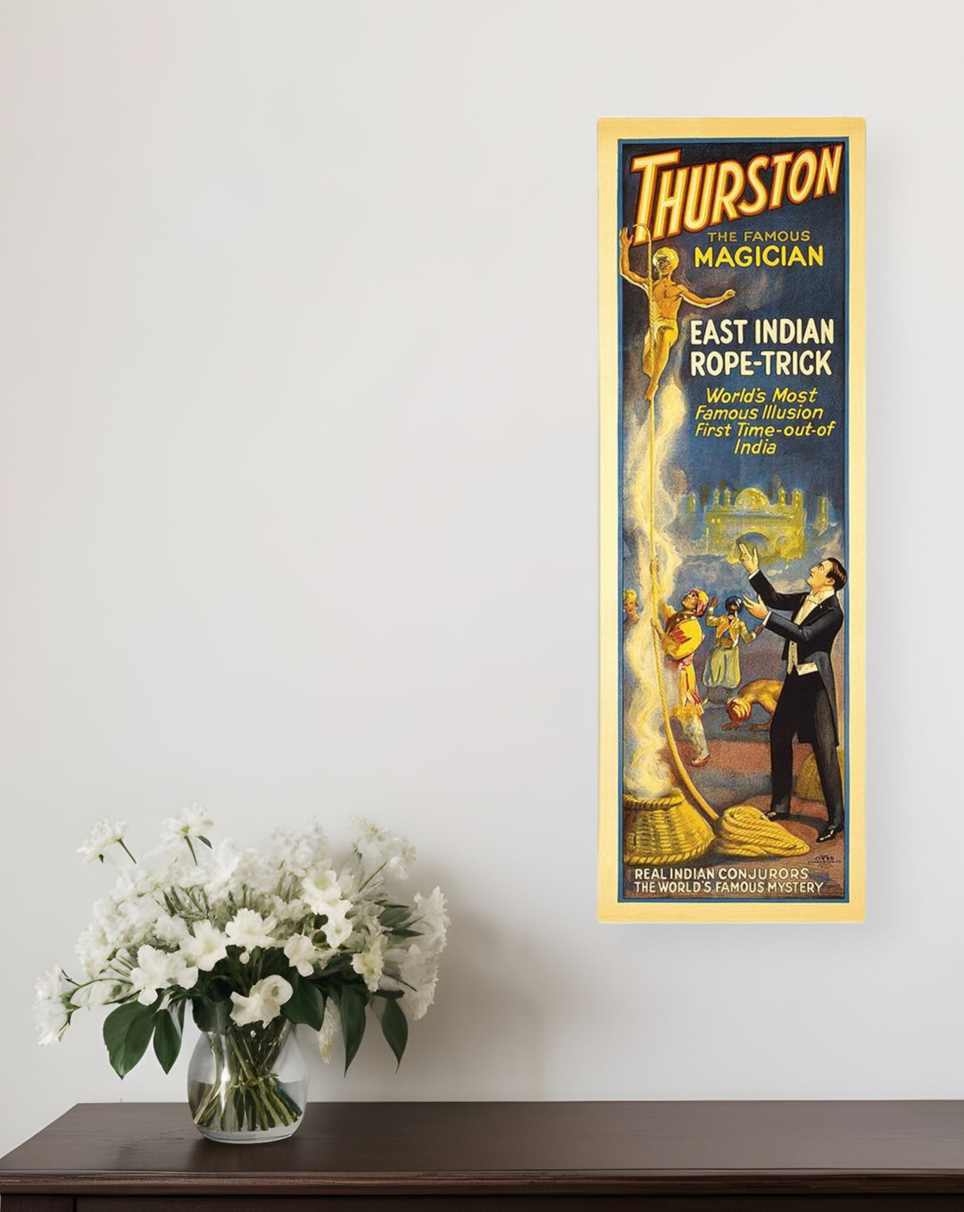 24" X 72" Thurston Rope Trick Vintage Magic Poster Wall Art