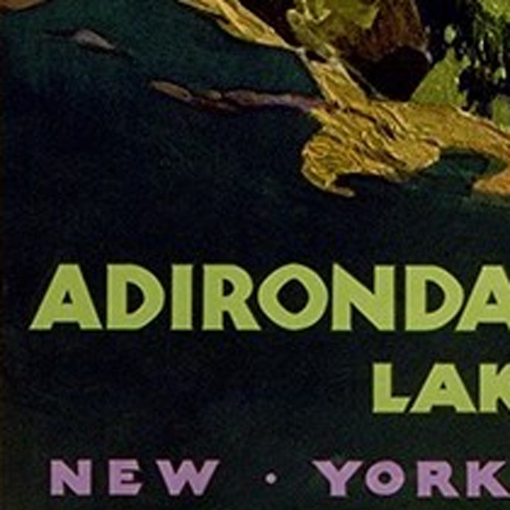 Vintage 1920S Adirondack Mountains Unframed Print Wall Art