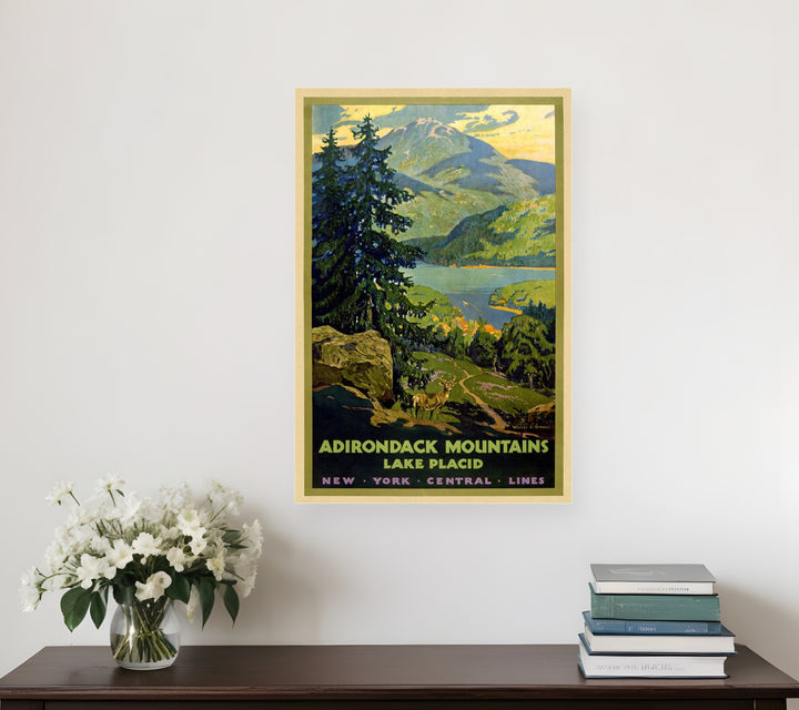 Vintage 1920S Adirondack Mountains Unframed Print Wall Art