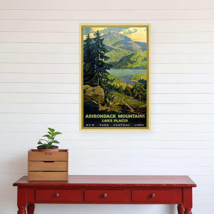 Vintage 1920S Adirondack Mountains Unframed Print Wall Art