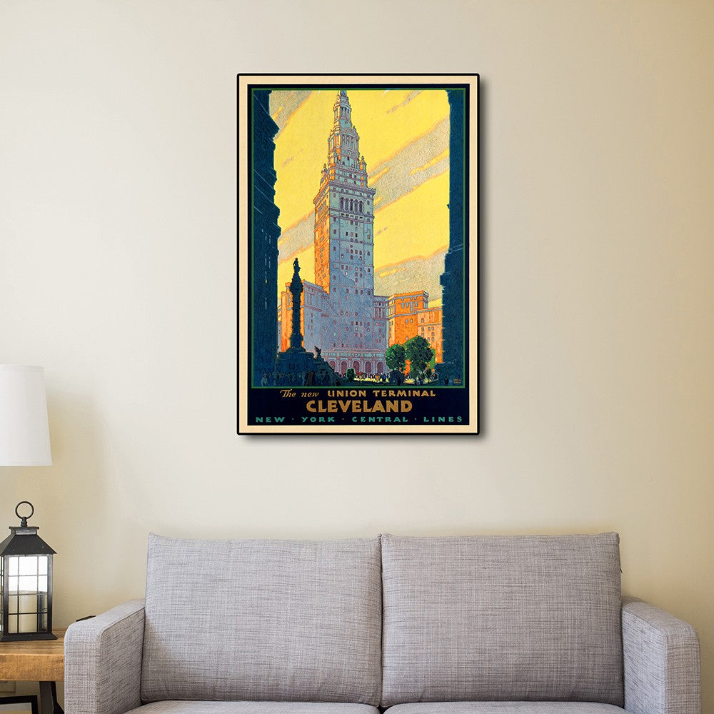 Cleveland Union Terminal Vintage Travel Unframed Print Wall Art