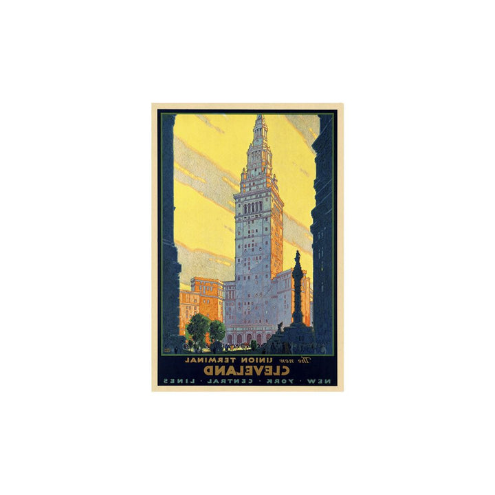 Cleveland Union Terminal Vintage Travel Unframed Print Wall Art