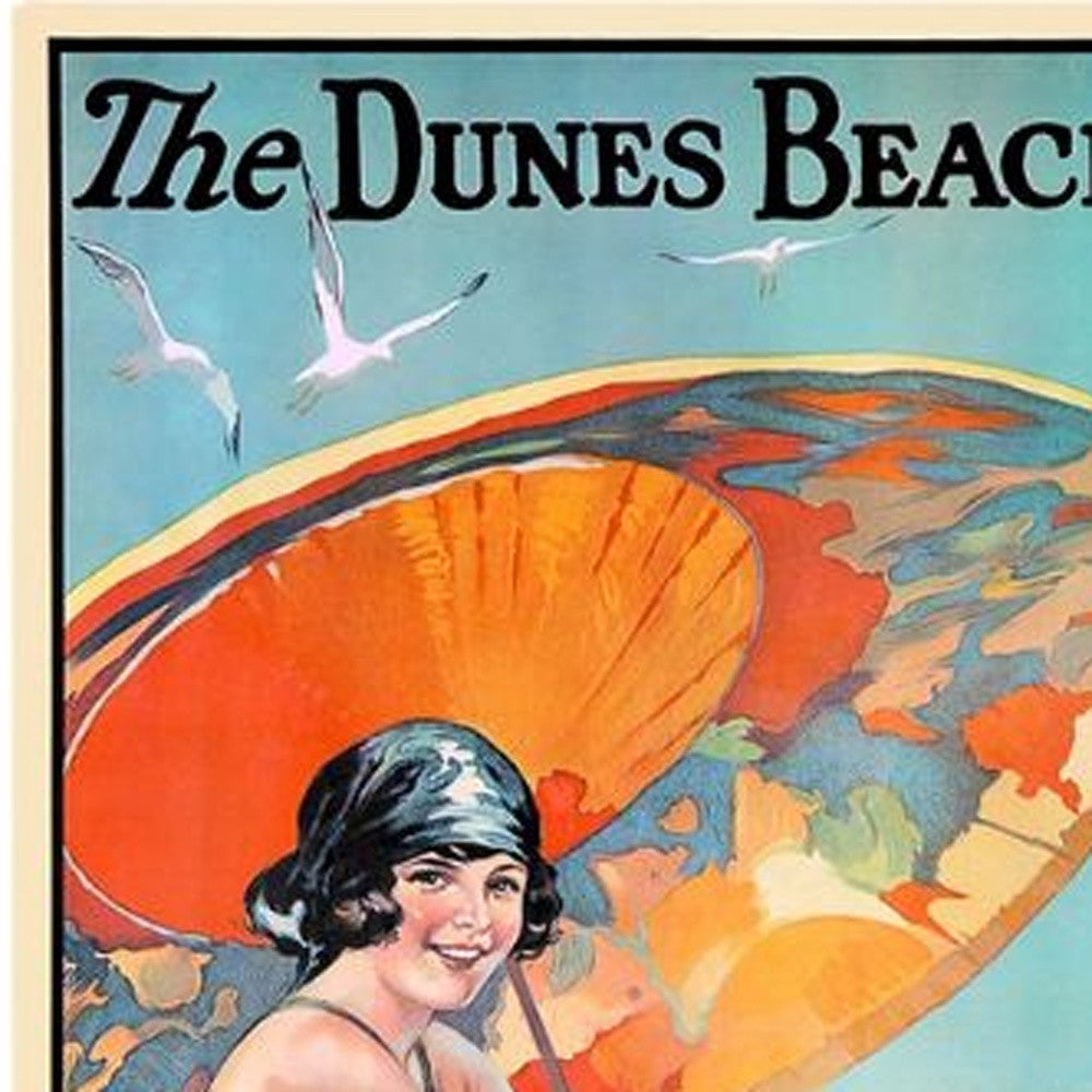 Dunes Beaches Vintage Travel Unframed Print Wall Art