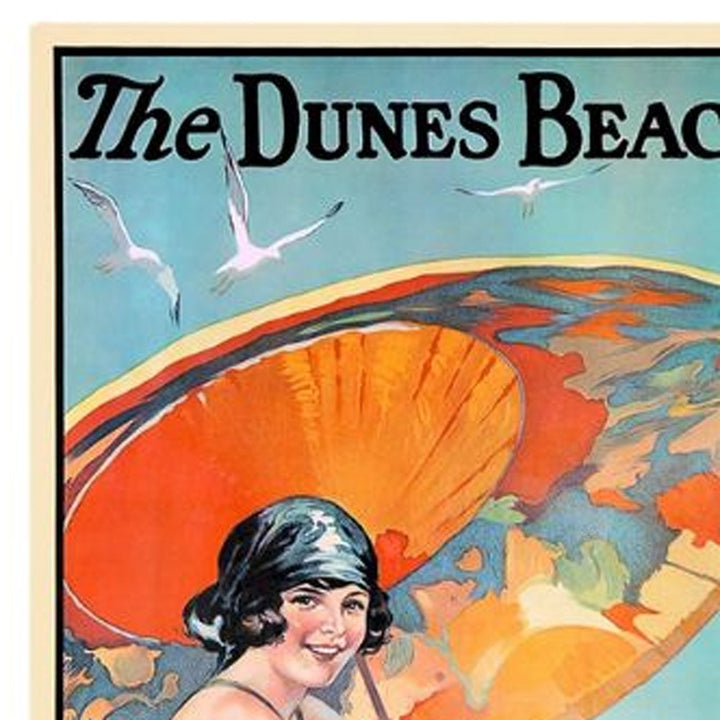 Dunes Beaches Vintage Travel Unframed Print Wall Art