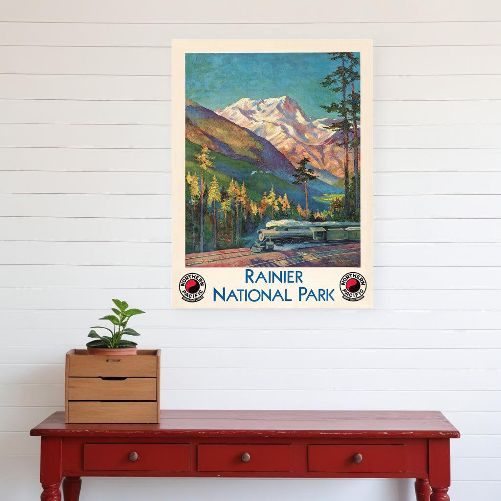 36" X 48" Rainier National Park C1920S Vintage Travel Poster Wall Art