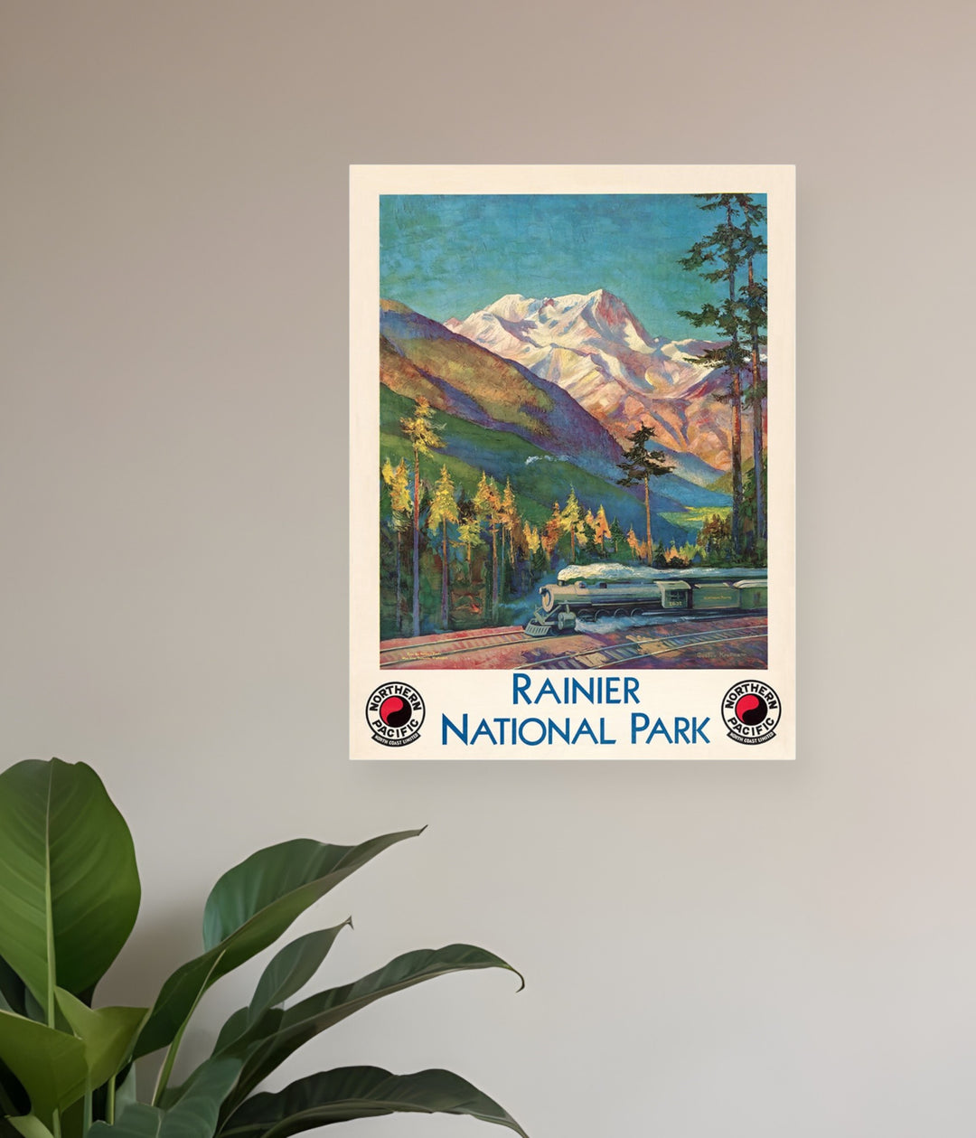 36" X 48" Rainier National Park C1920S Vintage Travel Poster Wall Art