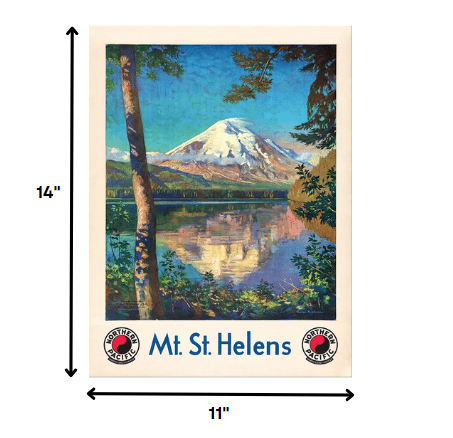 36" X 48" Mt. St. Helens C1920S Vintage Travel Poster Wall Art