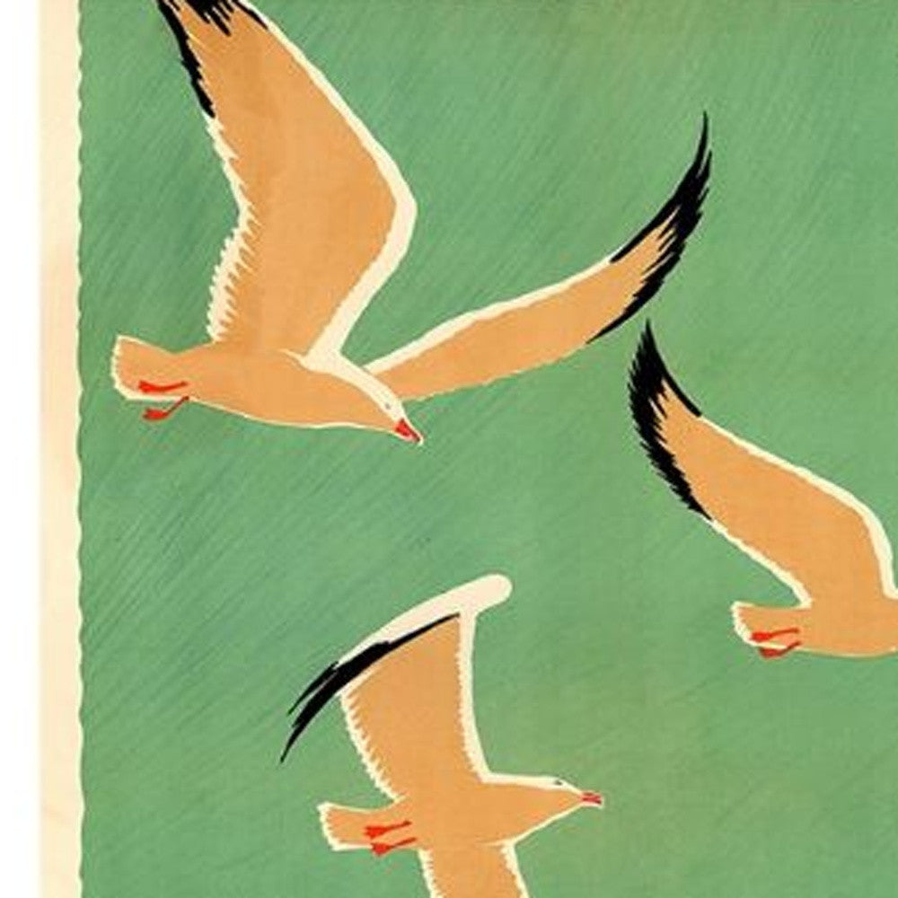 24" X 36" Birds Over Lake Michigan C1929 Vintage Travel Poster Wall Art