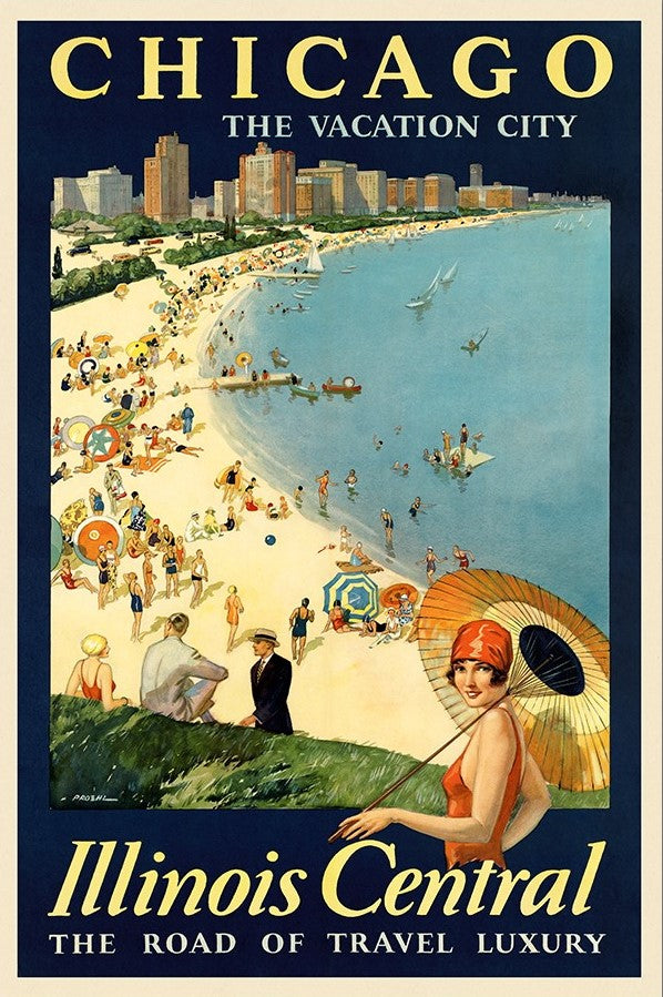 Vintage 1934 California Travel Unframed Print Wall Art