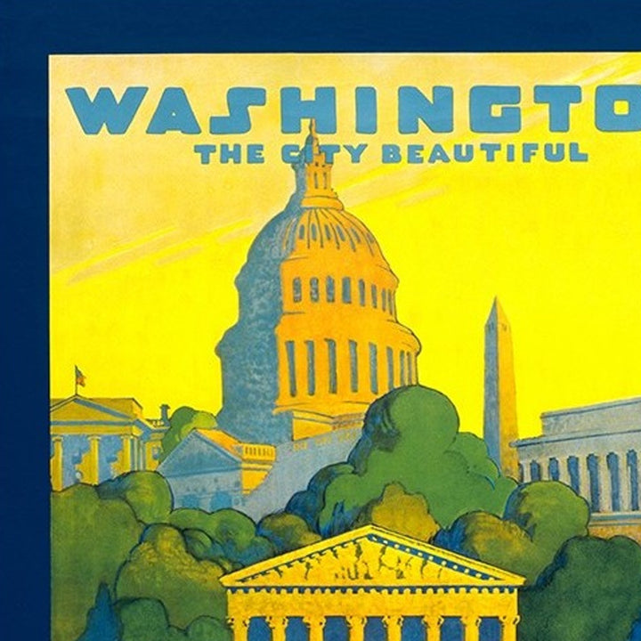 Washington Dc Vintage Travel Unframed Print Wall Art