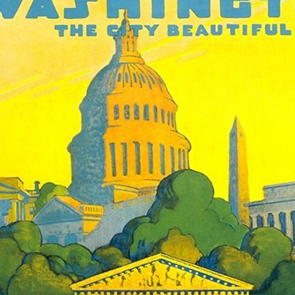 Washington Dc Vintage Travel Unframed Print Wall Art