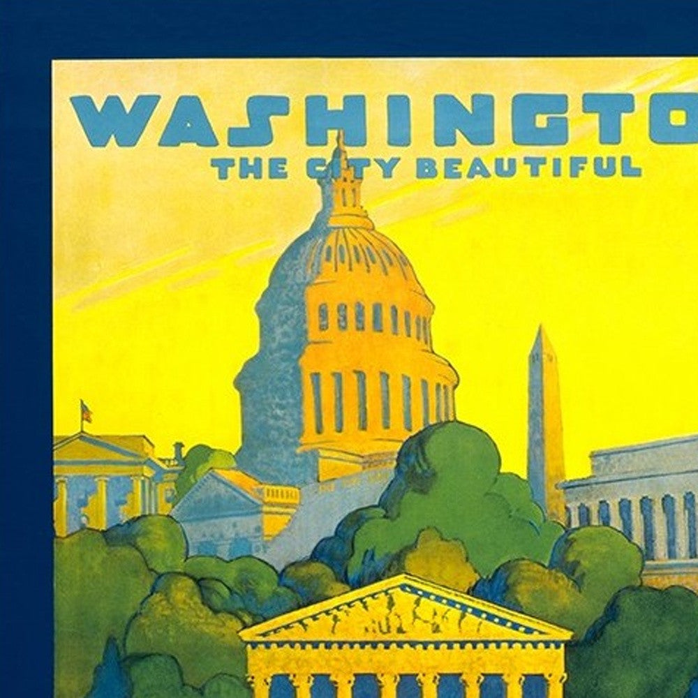 Washington Dc Vintage Travel Unframed Print Wall Art