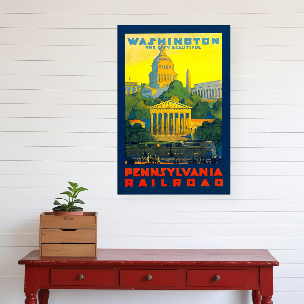 Washington Dc Vintage Travel Unframed Print Wall Art