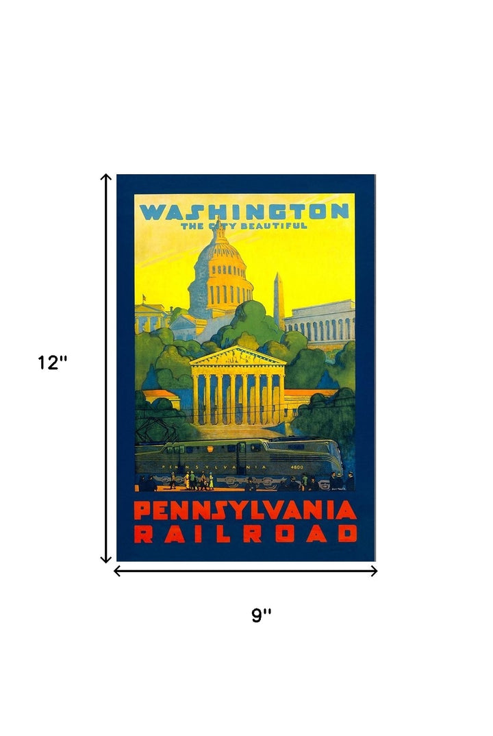 Washington Dc Vintage Travel Unframed Print Wall Art