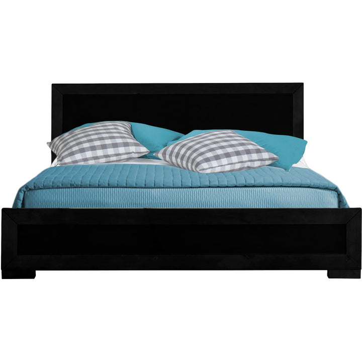 Brown Solid and Manufactured Wood Queen Bed Frame