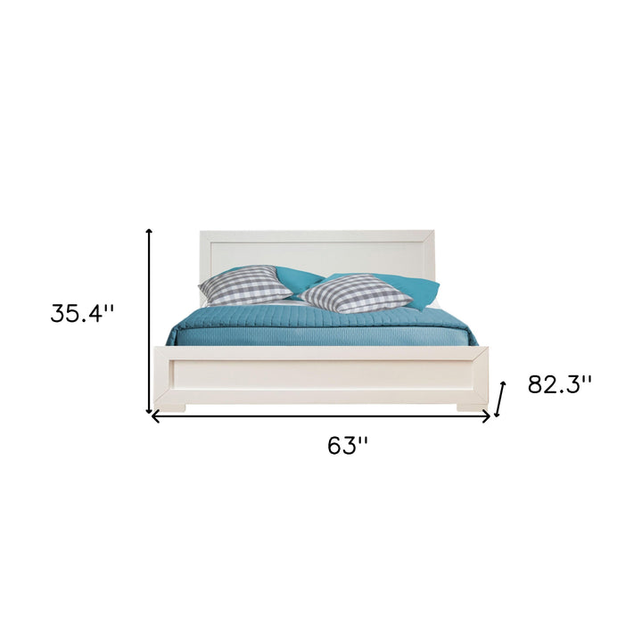 Black Solid and Manufactured Wood Queen Bed Frame