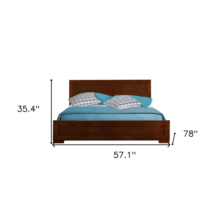 Black Solid and Manufactured Wood Queen Bed Frame