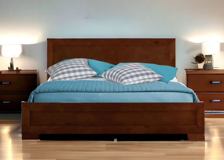 Black Solid and Manufactured Wood Queen Bed Frame