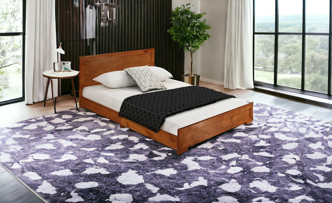 Oak Solid and Manufactured Wood Queen Bed Frame