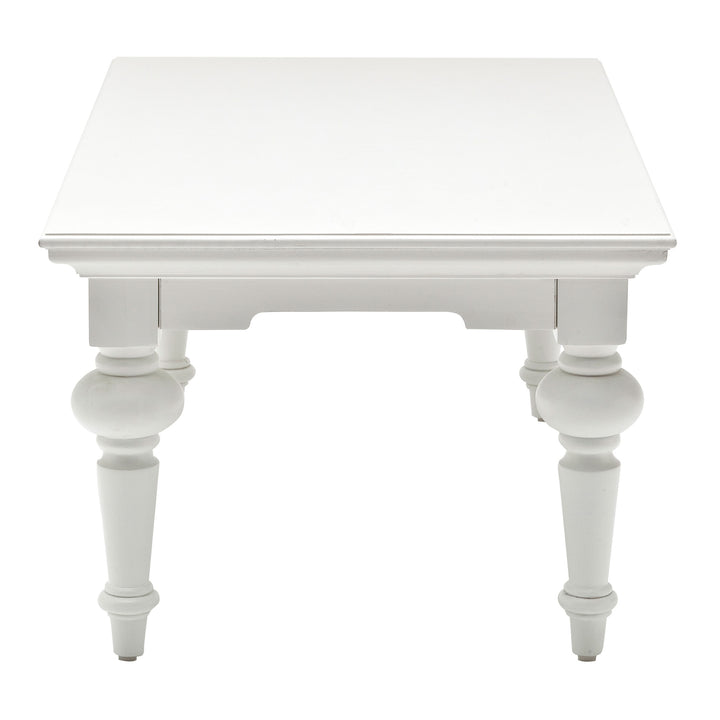 47" White Solid Wood Coffee Table