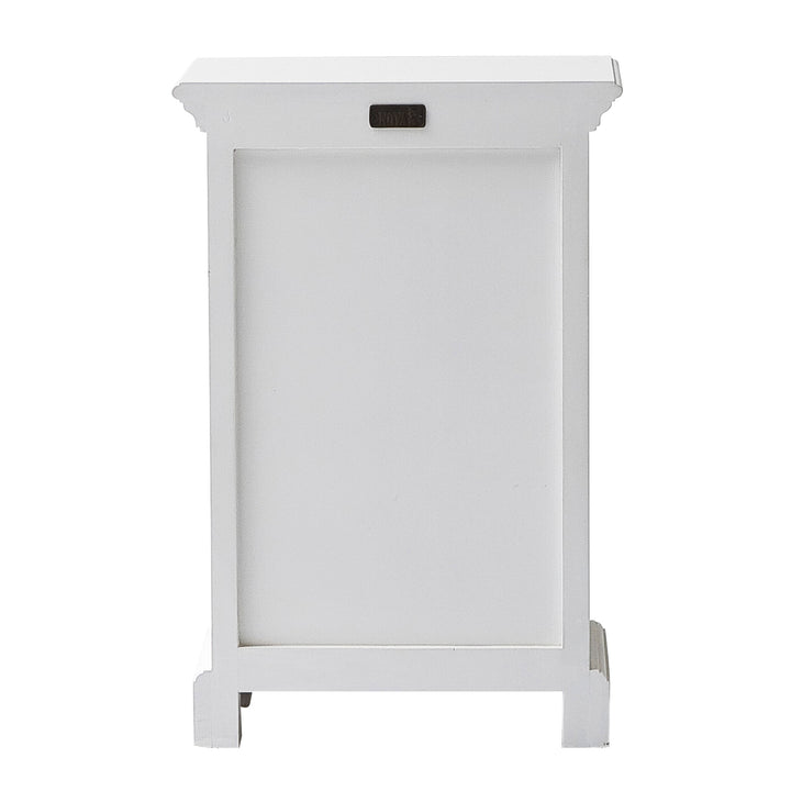 Classic White Three Drawer Nightstand