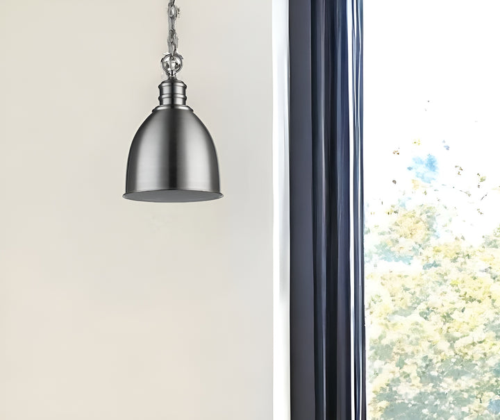 Minimalist Silver Metal Pendant Hanging Light