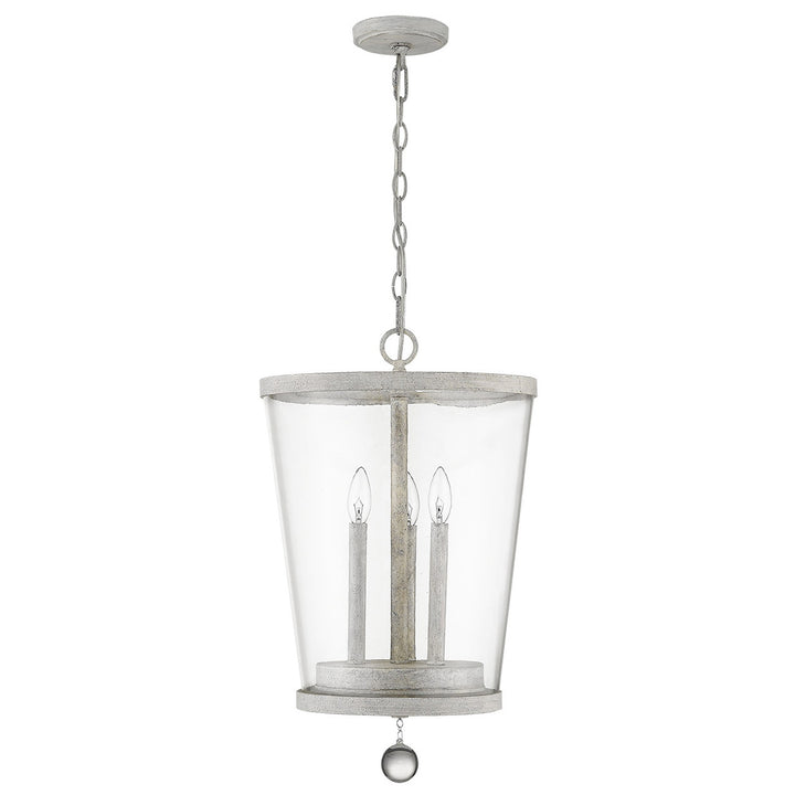 Callie 3-Light Country White Foyer Pendant