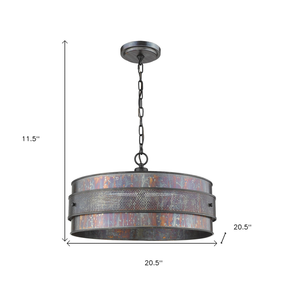 Ryker 3-Light Bronze Patina Pendant